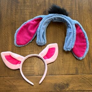 Piglet & Eyeore Costume Plush Animal Ear Headbands - Winnie the Pooh Disney Ears